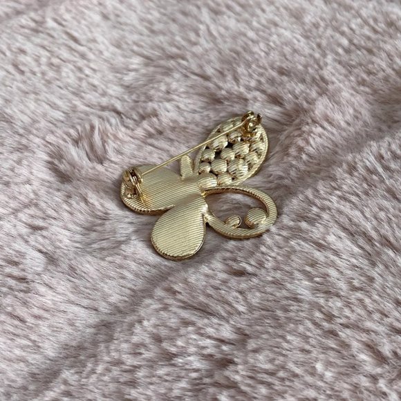 Vintage Crystal Butterfly Broach/Pin - Picture 2 of 4
